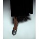 Silver sandals with semicircular toe