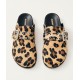 Leopard-print calf-hair clogs Leopard-print calf-hair clogs
