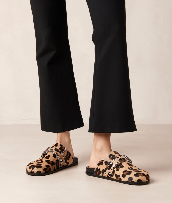 Leopard-print calf-hair clogs Leopard-print calf-hair clogs