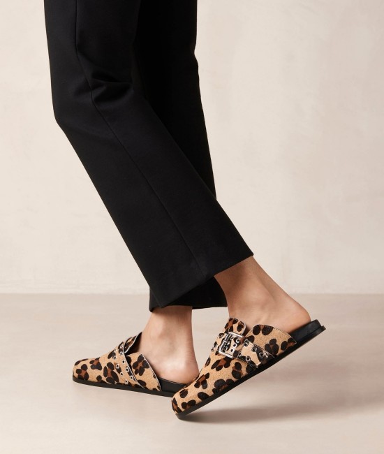 Leopard-print calf-hair clogs Leopard-print calf-hair clogs