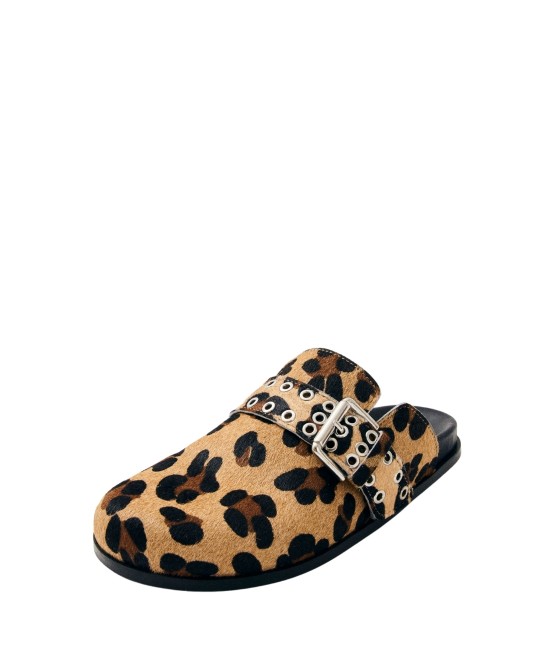 Leopard-print calf-hair clogs Leopard-print calf-hair clogs