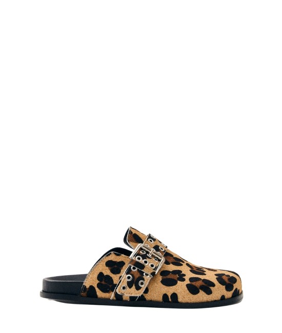 Leopard-print calf-hair clogs Leopard-print calf-hair clogs