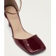 Burgundy patent leather heeled sandals Burgundy patent leather heeled sandals