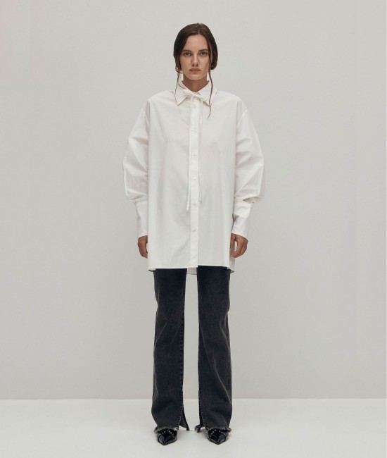 White loose-fitting shirt
