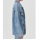 The blue denim jacket with pockets