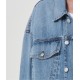 The blue denim jacket with pockets
