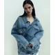 The blue denim jacket with pockets