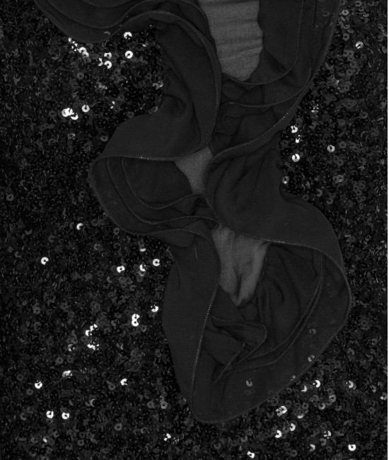 Black midi ruffle sequins dress Black midi ruffle sequins dress