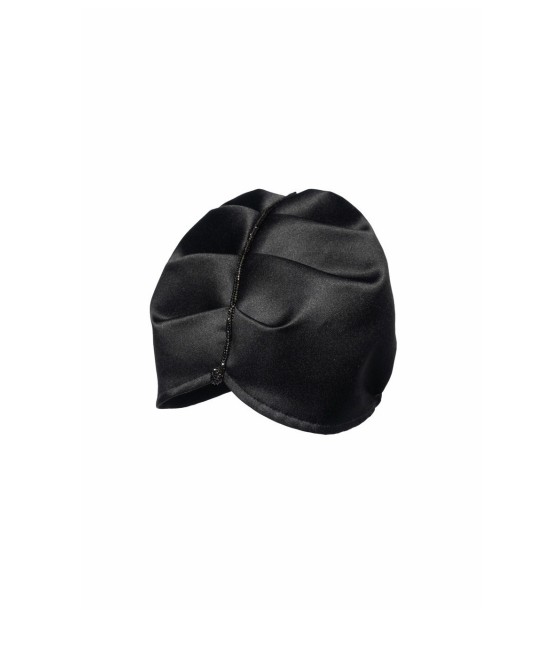 Black satin turban Black satin turban
