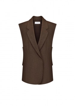 Brown wool vest