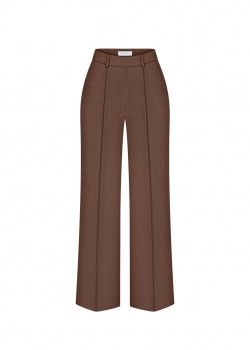 Brown straight-cut pants