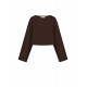 Brown blouse with round neckline Brown blouse with round neckline