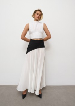 Skirt with peplum